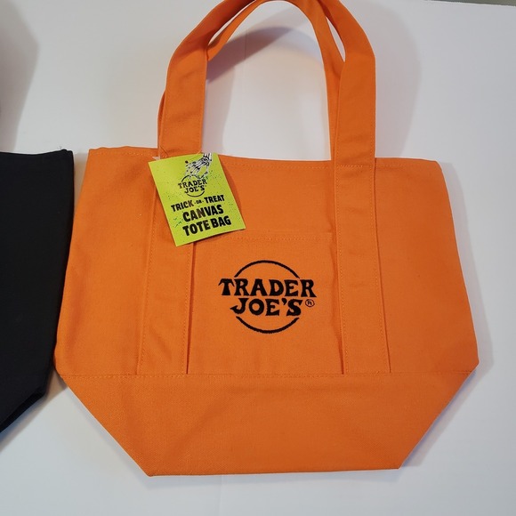 NEW TRADER JOE'S HALLOWEEN MINI CANVAS TOTE BAG - SET Of 4 - SHIPS FAST - Picture 5 of 7